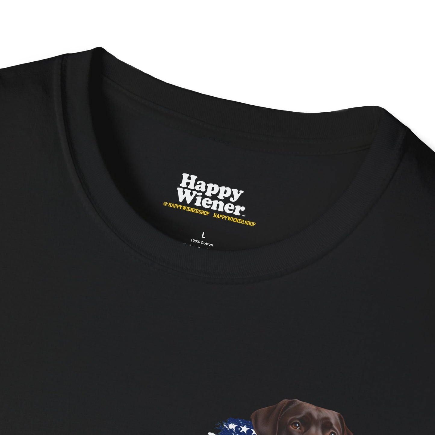 AMERICAN WIENER TEE (CHOCOLATE LAB)