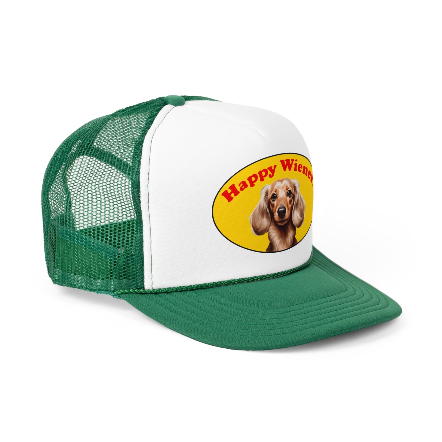 Happy Wiener™ Blonde Wiener Dog Official Classic Trucker Hat - Dark Green