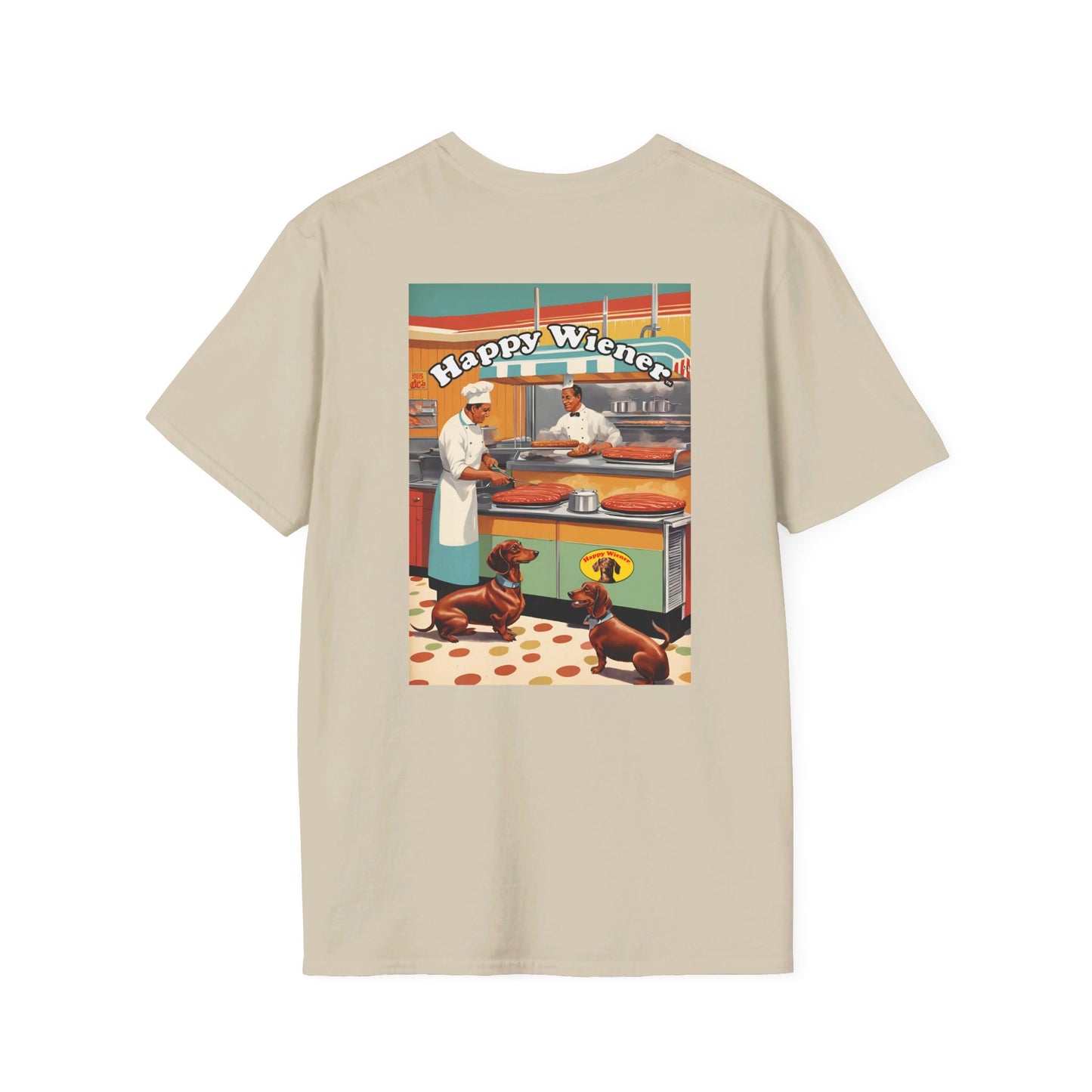 Happy Wiener™ "Comic Style Diner" Blonde Weenie Tee