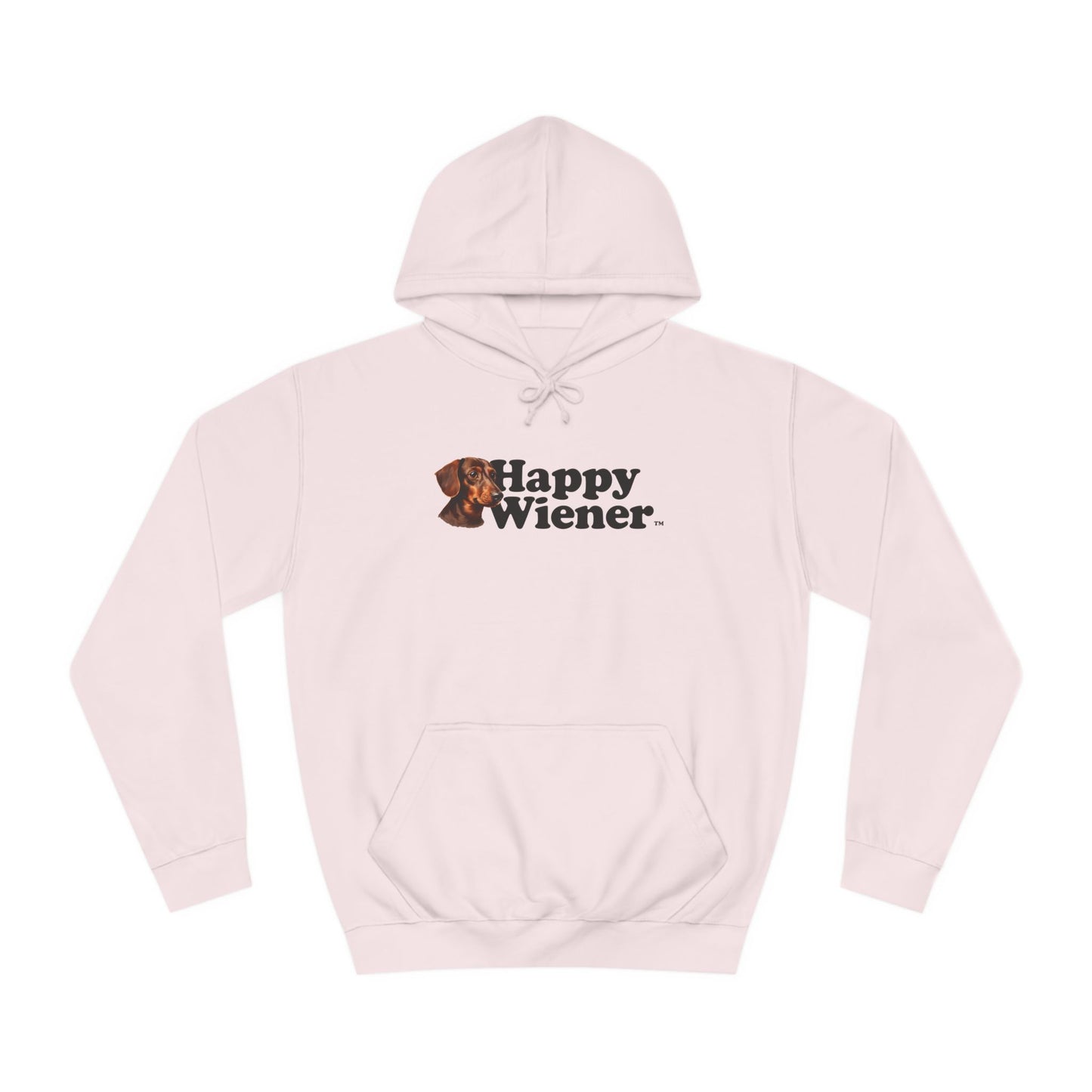 Happy Wiener™ Sky Blue Hoodie Brown Little Ween