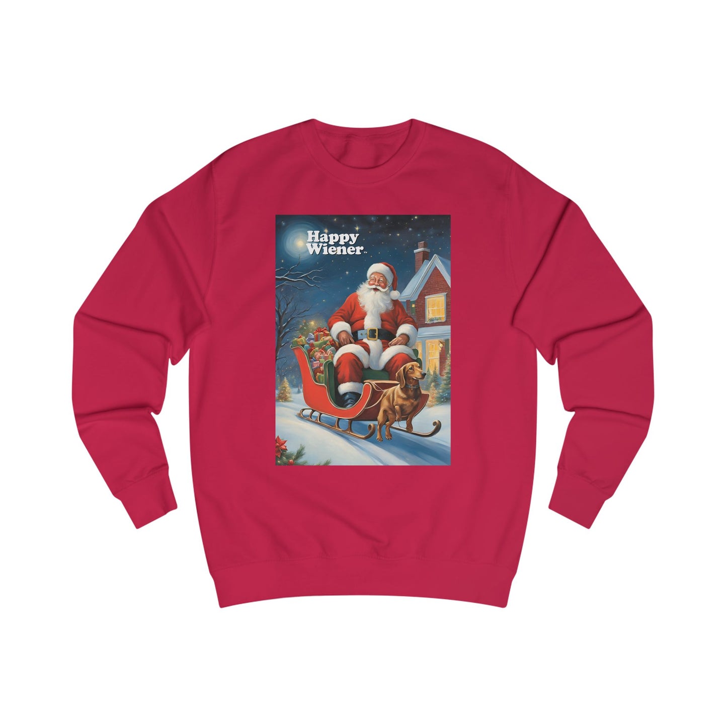 Happy Wiener™ CHRISTMAS SWEATER SANTAS SLEIGH