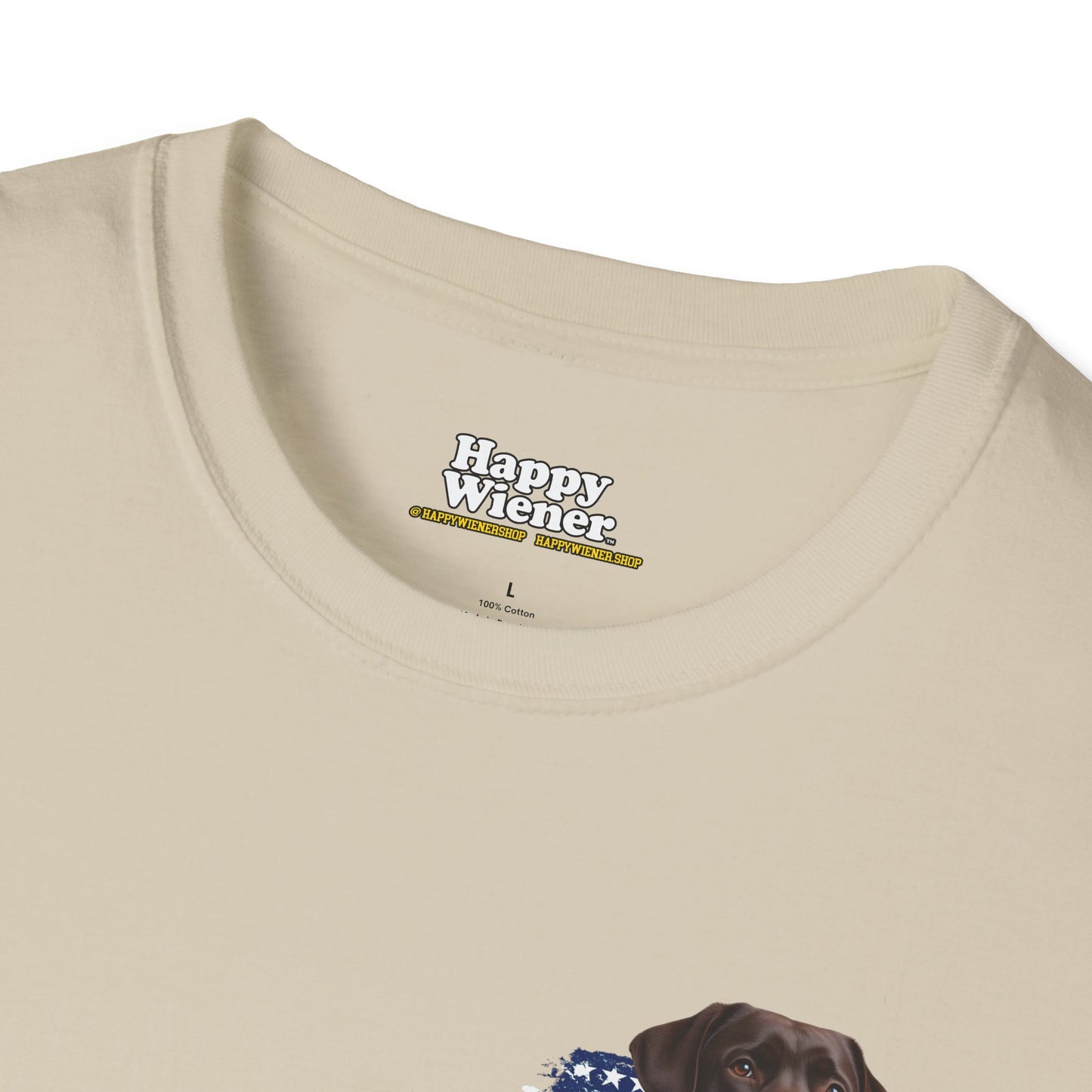 AMERICAN WIENER TEE (CHOCOLATE LAB)