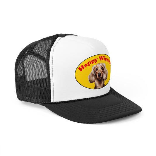 Happy Wiener™ Blonde Ween Official Trucker Hat - Black