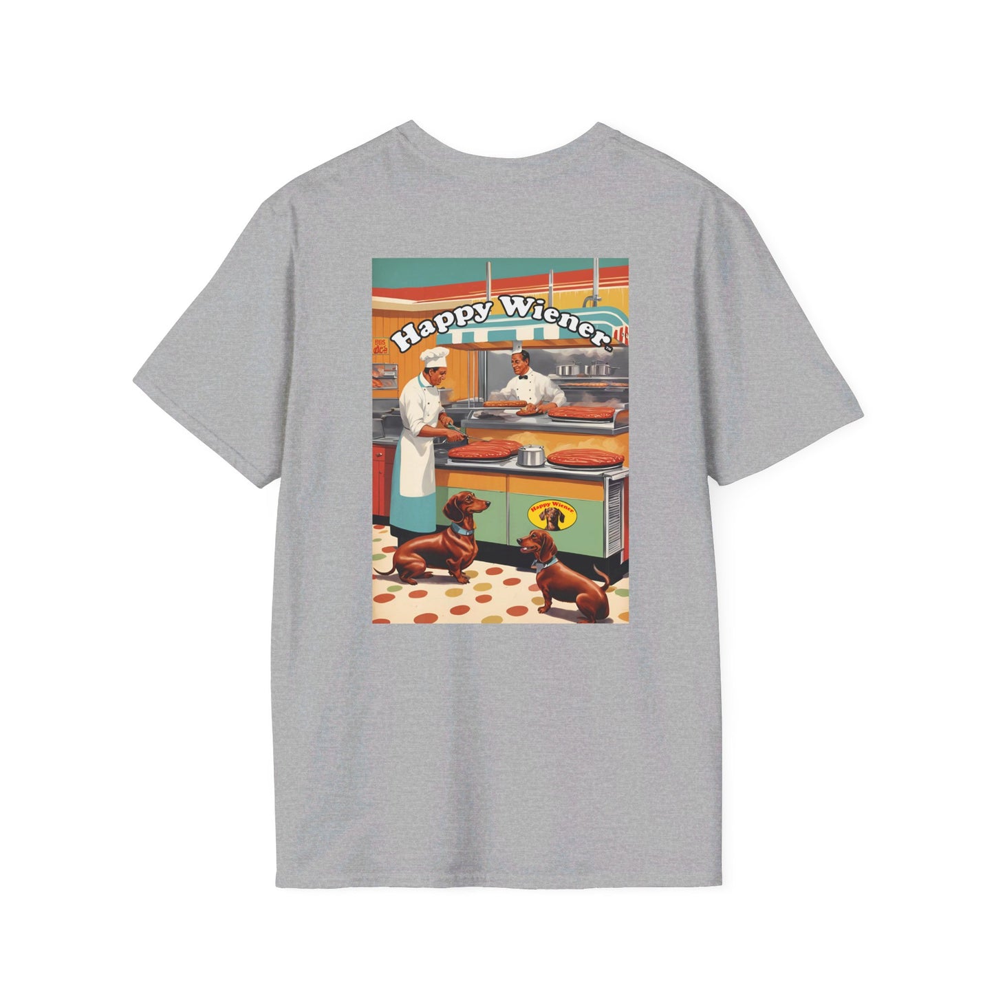 Happy Wiener™ "Comic Style Diner" Blonde Weenie Tee