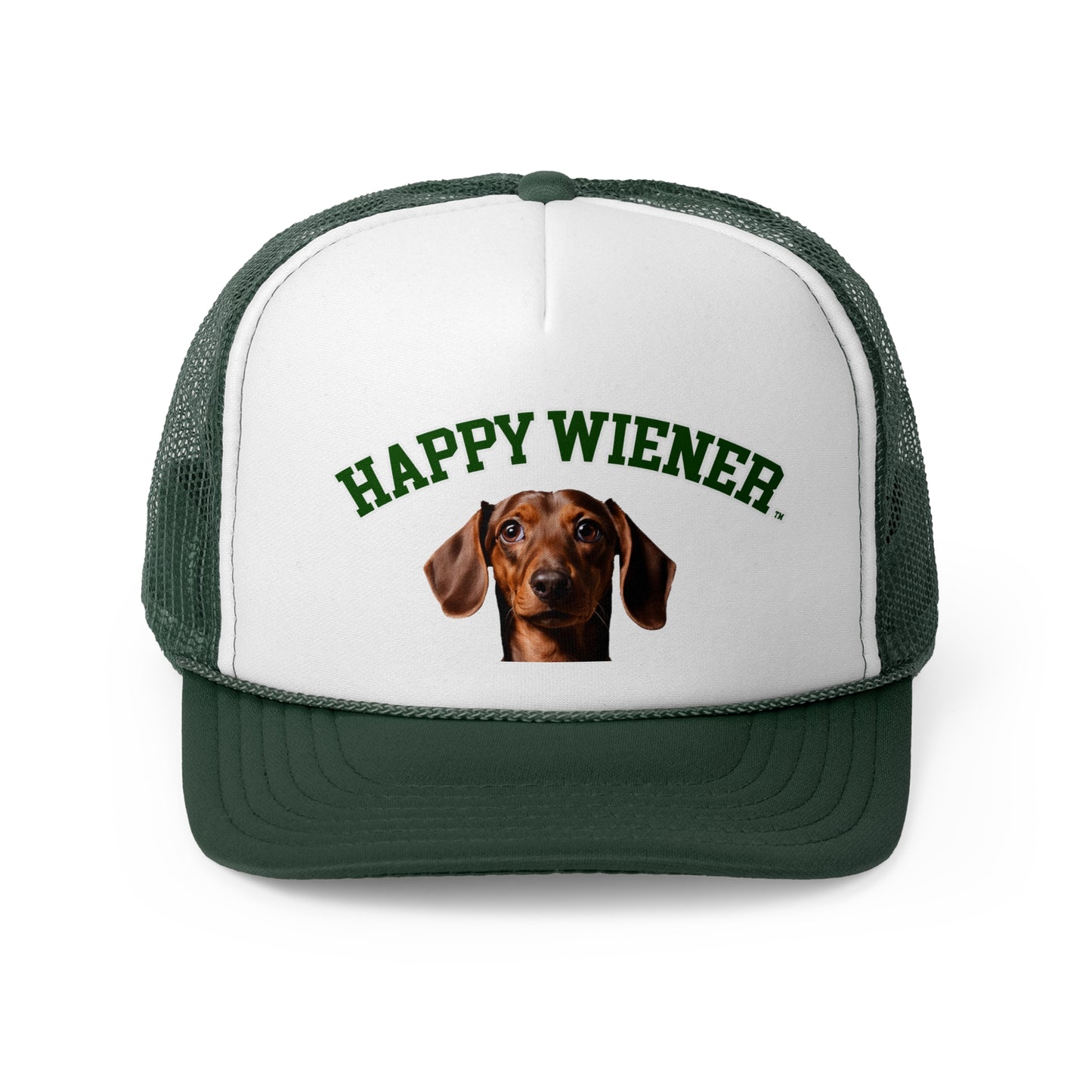 Happy Wiener™ Brown Ween College Trucker Hat