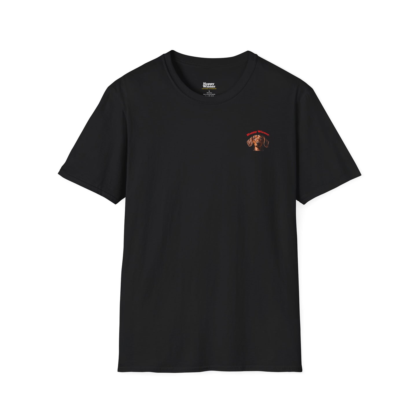 Happy Wiener™ Official Classic Brown Wiener T-Shirt (BLACK)