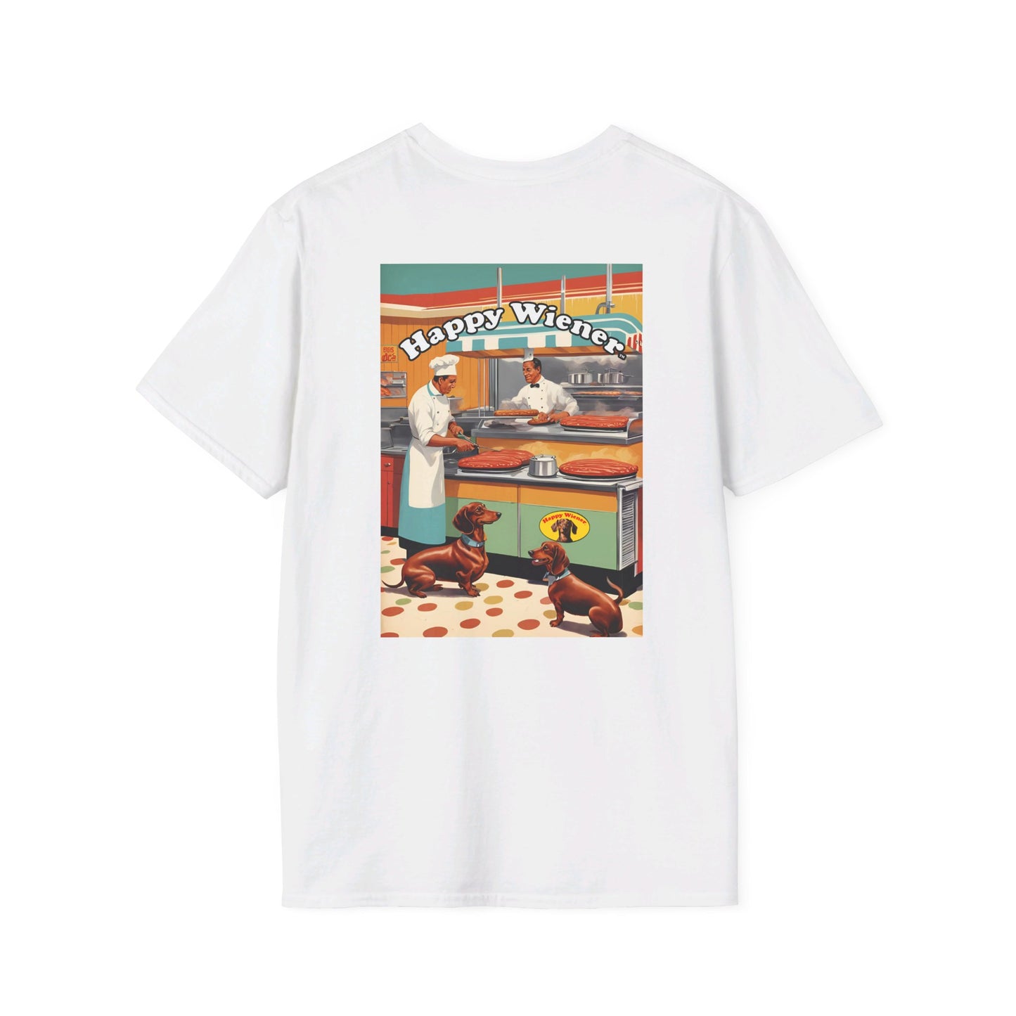 Happy Wiener™ "Comic Style Diner" Blonde Weenie Tee