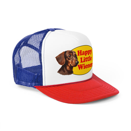 Happy Little Wiener™ Official Trucker Hat Red/Blue