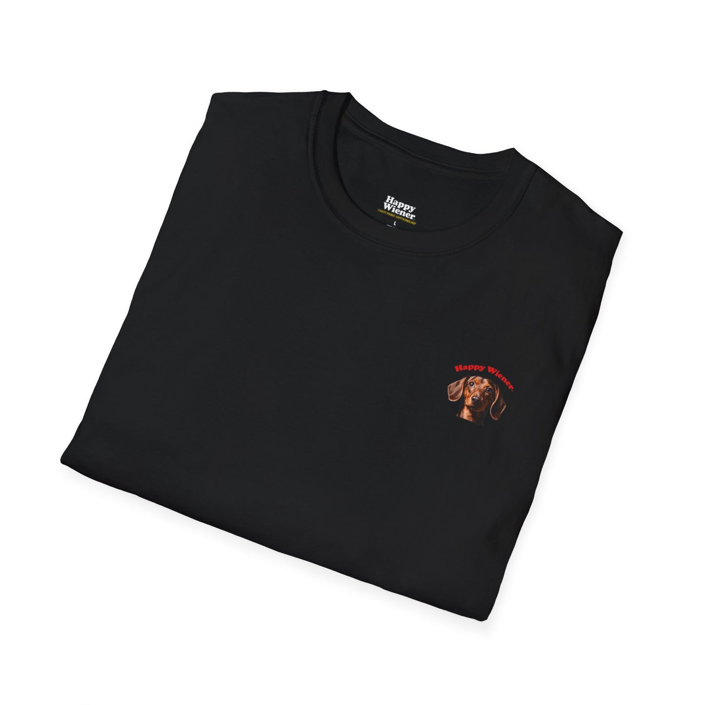 Happy Wiener™ Official Classic Brown Wiener T-Shirt (BLACK)