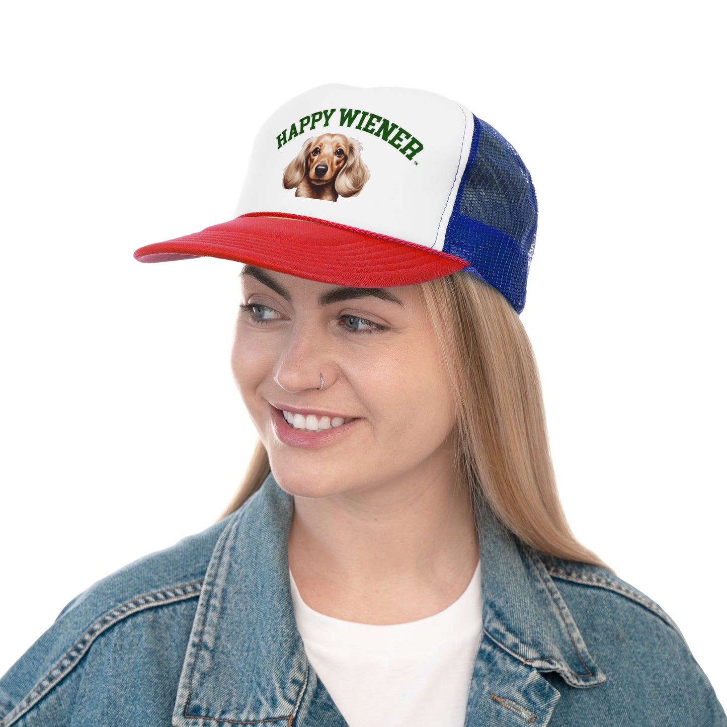 Happy Wiener™ Blonde Ween College Trucker Hat