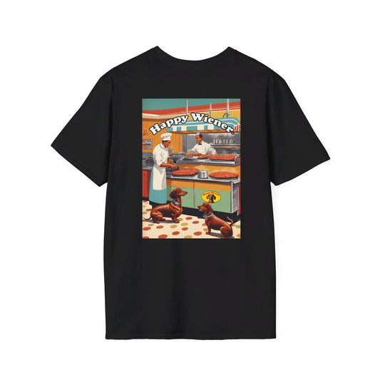 Happy Wiener™ "Comic Style Diner" Blonde Weenie Tee