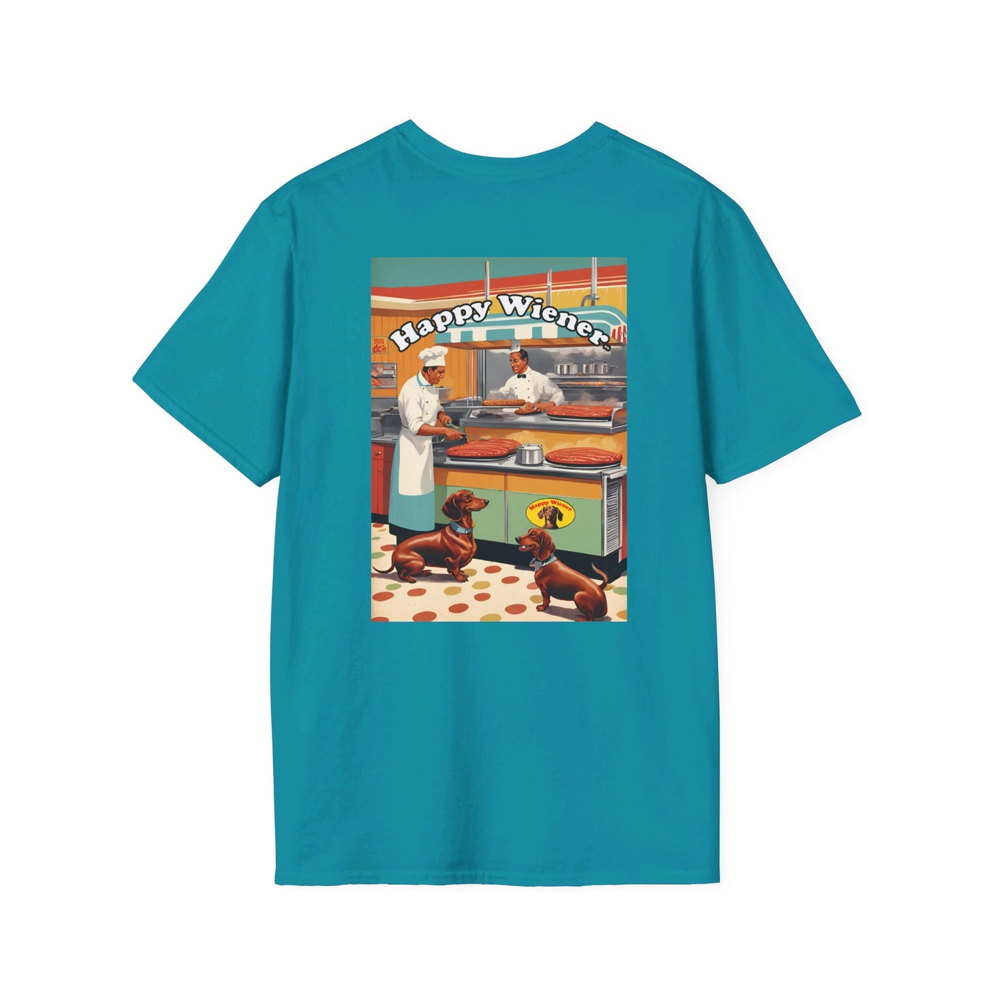 Happy Wiener™ "Comic Style Diner" Blonde Weenie Tee