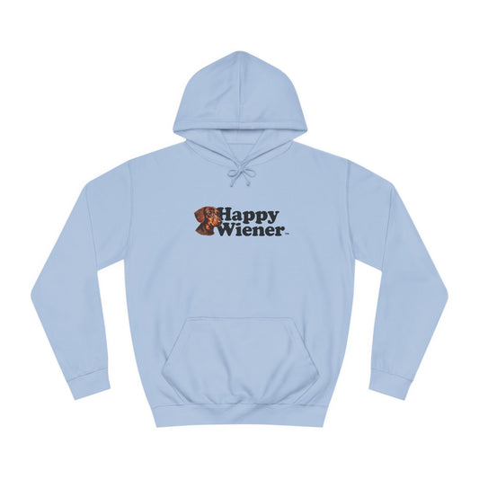 Happy Wiener™ Light Blue Hoodie Brown Little Ween